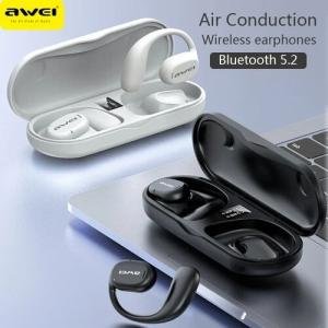 Awei T69 Wireless Air Conduction Bluetooth Earphones Black Color