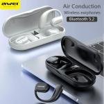 Awei T69 Wireless Air Conduction Bluetooth Earphones Black Color