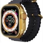 HK 9Ultra Smartwatch Golden Edition (Dual Straps) Black Color