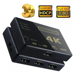 4K HDMI Switch With Remote Control (3 Input- 1 Output)