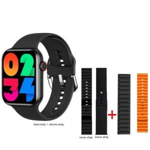 HW9 Pro Max Smart Watch (3 Straps In 1) Black Color