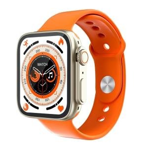 HW9 Pro Max Smart Watch (3 Straps In 1) Orange Color