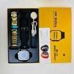 HK 9Ultra Smartwatch Golden Edition (Dual Straps) Black Color