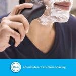 Philips S1121/45 Cordless Electric Shaver, 3D Pivot & Flex Heads, 27 Comfort Cut Blades, Up to 40 Min of Shaving