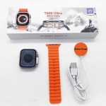 Newest T800 Ultra Smartwatch Series 8 with Wireless Charging - Black & Orange Color